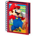 Super Mario Libreta Cuaderno A5 Wiro 3D Mario