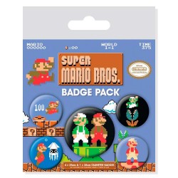 Super Mario Bros. Pack 5 Chapas