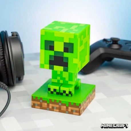 Creeper Minecraft Lámpara verde
