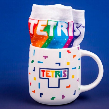 Tetris® Taza y Calcetines Set Tetriminos